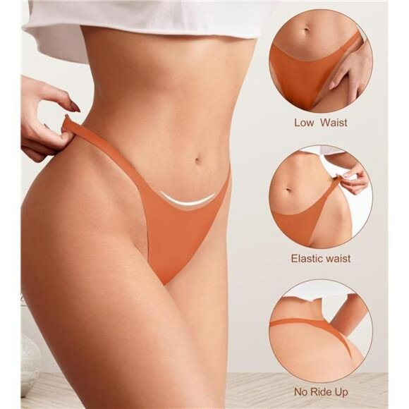 Seamless G String Thongs for Women No Show Low Rise Stretch Workout Underwear - Picture 2 of 6